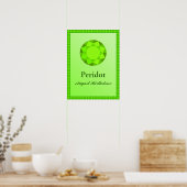 Birthstone Illustration für August- Peridot Poster (Küche)