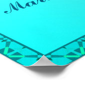 Birthstone Illustration für den März- Aquamarine P Poster (Ecke)