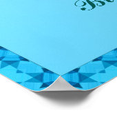 Birthstone Illustration für Dezember - Blue Zircon Poster (Ecke)