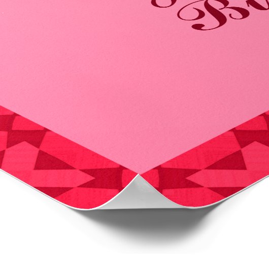 Birthstone Illustration für Januar - Garnet Poster (Ecke)