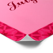 Birthstone Illustration für Juli - Ruby Poster (Ecke)