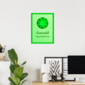 Birthstone Illustration für Mai - Emerald Poster (Heimbüro)