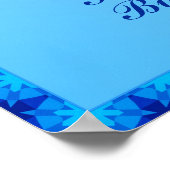 Birthstone Illustration für September - Saphire Poster (Ecke)