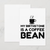 BIRTHSTONE IST EIN KAFFEBIK DANKESKARTE (Vorne/Hinten)