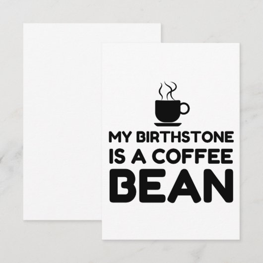 BIRTHSTONE IST EIN KAFFEBIK DANKESKARTE (Vorne/Hinten)