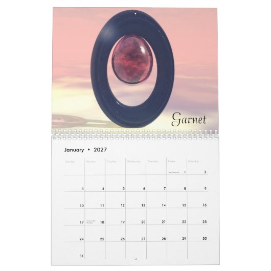 Birthstone Kalender 2009 (aktualisiert) - (Jan 2027)