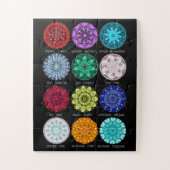 Birthstone Mandala Jigsaw Puzzle (Vertikal)