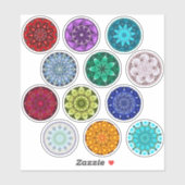 Birthstone Mandala Sticker Pack (Blatt)