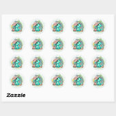 Birthstone März Aquamarine Dragon Sticker (Blatt)
