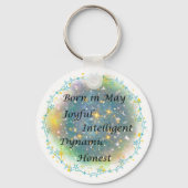 Birthstone May Emerald Dragon Schlüsselanhänger (Rückseite)