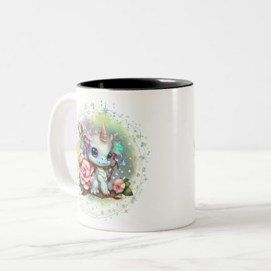 Birthstone Oktober Opal Dragon Tasse (Vorderseite Links)