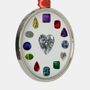 Birthstone Ornament Aus Metall