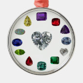 Birthstone Ornament Aus Metall (Vorne)