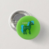 Birthstone PonyAugust/Peridot Button (Vorne & Hinten)