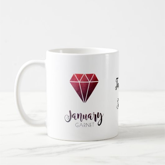 Birthstone Tasse Januar Garn (Links)