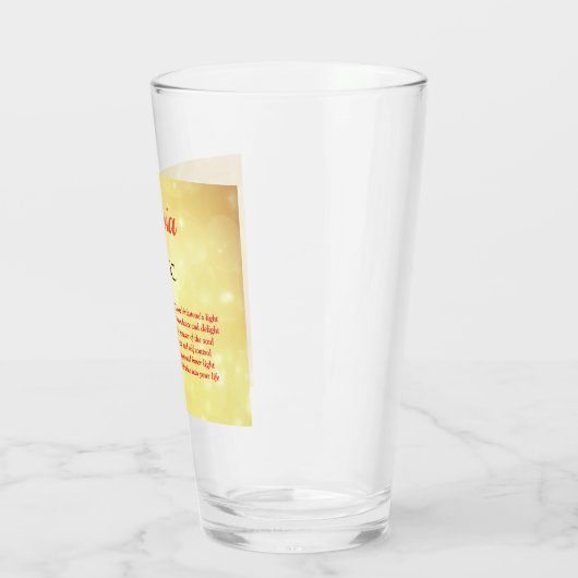 Birthstone Topaz Design Glas (Links)