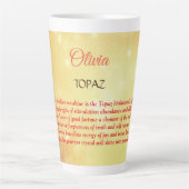 Birthstone Topaz Design  Milchtasse (Vorderseite)