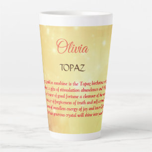 Birthstone Topaz Design Milchtasse