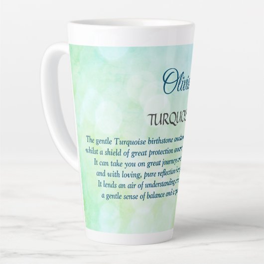 Birthstone Türkisches Design Milchtasse (Linke Ecke)