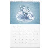 Birthstone Unicorns Fantasy Art Kalender (Mär 2027)