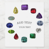 Birthstone Weinetikett (Einzelnes Label)