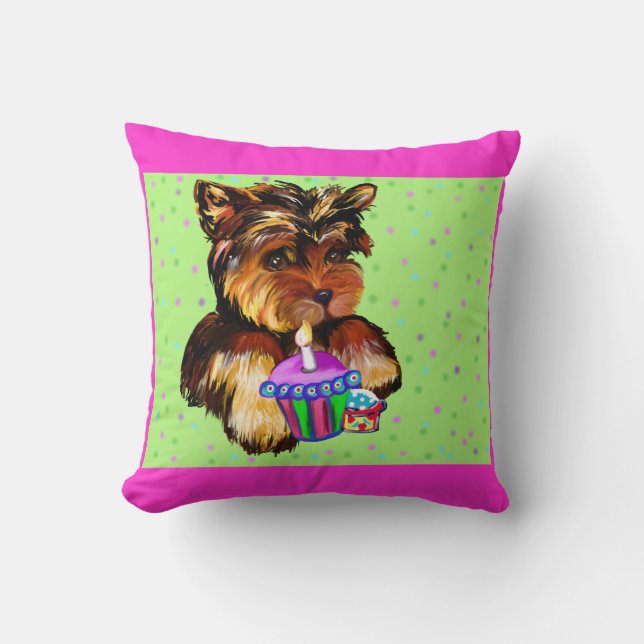 BIRTHTAG YORKIE KISSEN (Vorderseite)