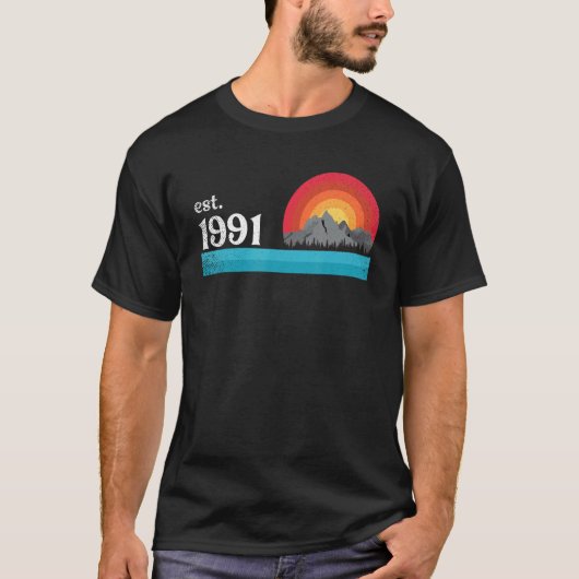 Birthyear 1991 retro and vintage designed T-Shirt (Vorderseite)