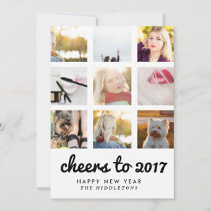 Bis 2017 Instagram Neun Fotos Neujahr Feiertagskarte