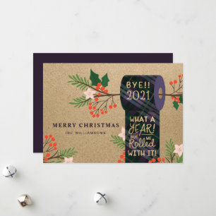 Bis 2020 rollten wir mit Karierter Toilettenpapier Feiertagskarte