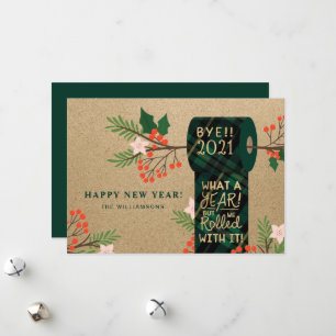 Bis 2020 rollten wir mit Karierter Toilettenpapier Feiertagskarte