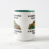 Bis 2050 werden 90% der Welt Vegetarier sein Zweifarbige Tasse (Mittel)