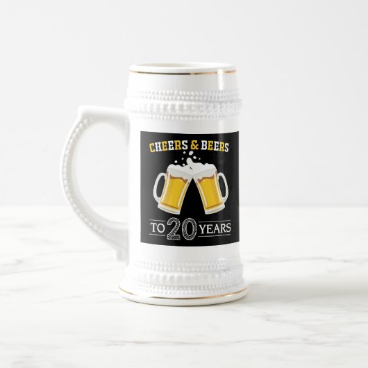 Bis 20 Jahre Käse und Bier Bierglas (Links)