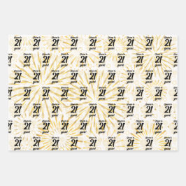 Bis 21 Jahre! Geschenkpapier Set