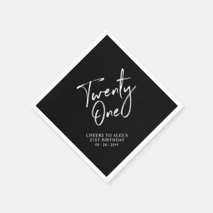 Bis 21 Modernes Erwachsenenalter 21. Geburtstag Serviette