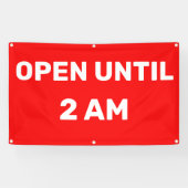 Bis 2 Uhr morgens geöffnet Banner (Horizontal)