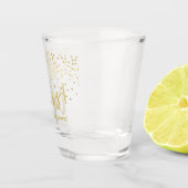 Bis 40 Jahre! Glamour Gold Glitzern Schnapsglas (Rechts)