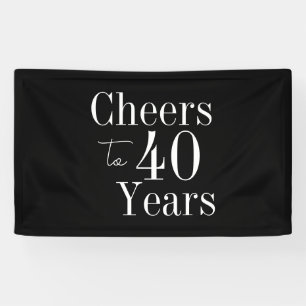 Bis 40 Jahre Schwarz-weiß 40. Geburtstag Banner