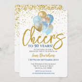 Bis 50 Jahre 50. Geburtstag Einladung (Vorne/Hinten)