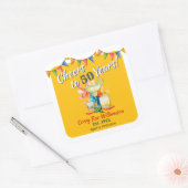 Bis 50 Jahre alt bis perfekt - Fiesta Quadratischer Aufkleber (Umschlag)