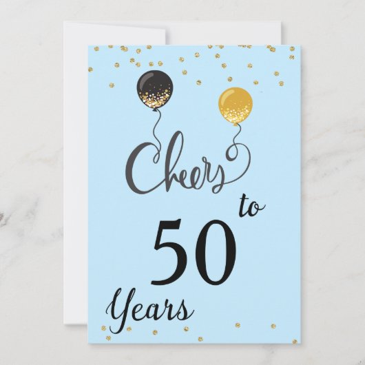 Bis 50 Jahre Einladung (Vorderseite)