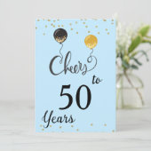 Bis 50 Jahre Einladung (Stehend Vorderseite)