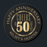 Bis 50 Jahre Magnet<br><div class="desc">Button Button für Sie bereit, um zu personalisieren. In einem eleganten Schwarz mit der Nummer 50 in einem Imitat goldmetallic Design präsentiert. Ideal für ein 50-jähriges Jubiläum, Geburtstag oder jedes 50. Event. ✔ HINWEIS: ÄNDERN SIE NUR DIE VORLAGEBEREICHE, DIE SIE BENÖTIGEN! 😀 Sie können den Text bei Bedarf entfernen und...</div>