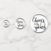 Bis 50 Jahre Personalisierter Silberner Glitzer Konfetti (Vorderseiten)