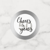 Bis 50 Jahre Personalisierter Silberner Glitzer Konfetti (Klein Vorderseite)