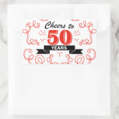 Bis 50 Jahre Rechteckiger Aufkleber (Tasche)