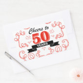 Bis 50 Jahre Rechteckiger Aufkleber (Umschlag)