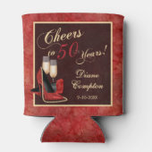 Bis 50 Jahre Red Gold Black Dosenkühler (Rückseite)