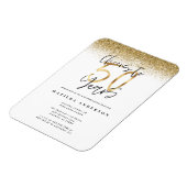 Bis 50 Jahre Schwarz und Gold modern stilvoll Magnet (Linke Seite)