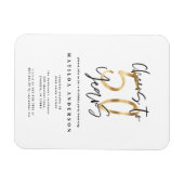 Bis 50 Jahre Schwarz und Gold modern stilvoll Magnet (Horizontal)