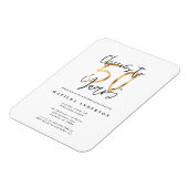 Bis 50 Jahre Schwarz und Gold modern stilvoll Magnet (Linke Seite)